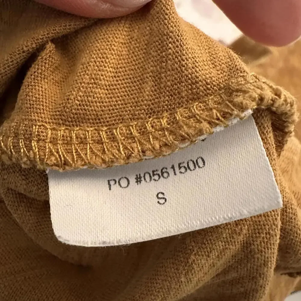 Vuori Womens S Sundown Long Sleeve Relaxed Cropped Golden Rust Athleisure Top - Picture 7 of 7